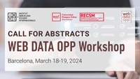 Call for Abstracts | WEB DATA OPP Workshop - CLOSED