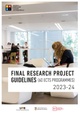 Final Research Project guidelines 2023-24 - 60 ECTS programmes