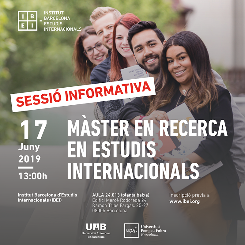 Sessio Informativa Master Recerca Juny 2019