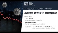 A Dialogue on COVID-19 and Inequality. With Joan Benach (UPF) and Branko Milanovic (CUNY)