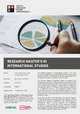 Research Master's in International Studies brochure 2022-24